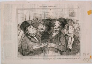 普遍的な展覧会-このムッシュクールベ、数字を作る...下品 作： Honoré Daumier